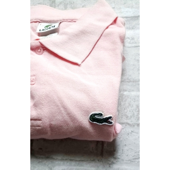 Lacoste Men's Flamingo Pink Short-Sleeve Pique Polo Shirt - Picture 6 of 15